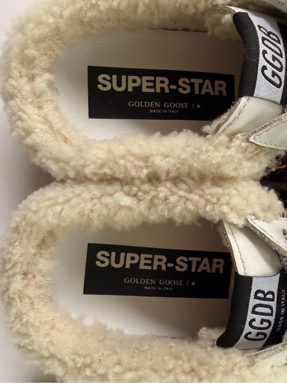 Golden Goose Superstar Sabot Shearling Leopard Calf Hair Sneakers EU 37 US 7 - Picture 6 of 15